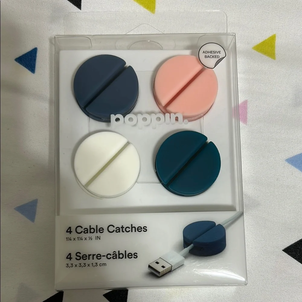 Cable Catch Set - Blue, Pink, White